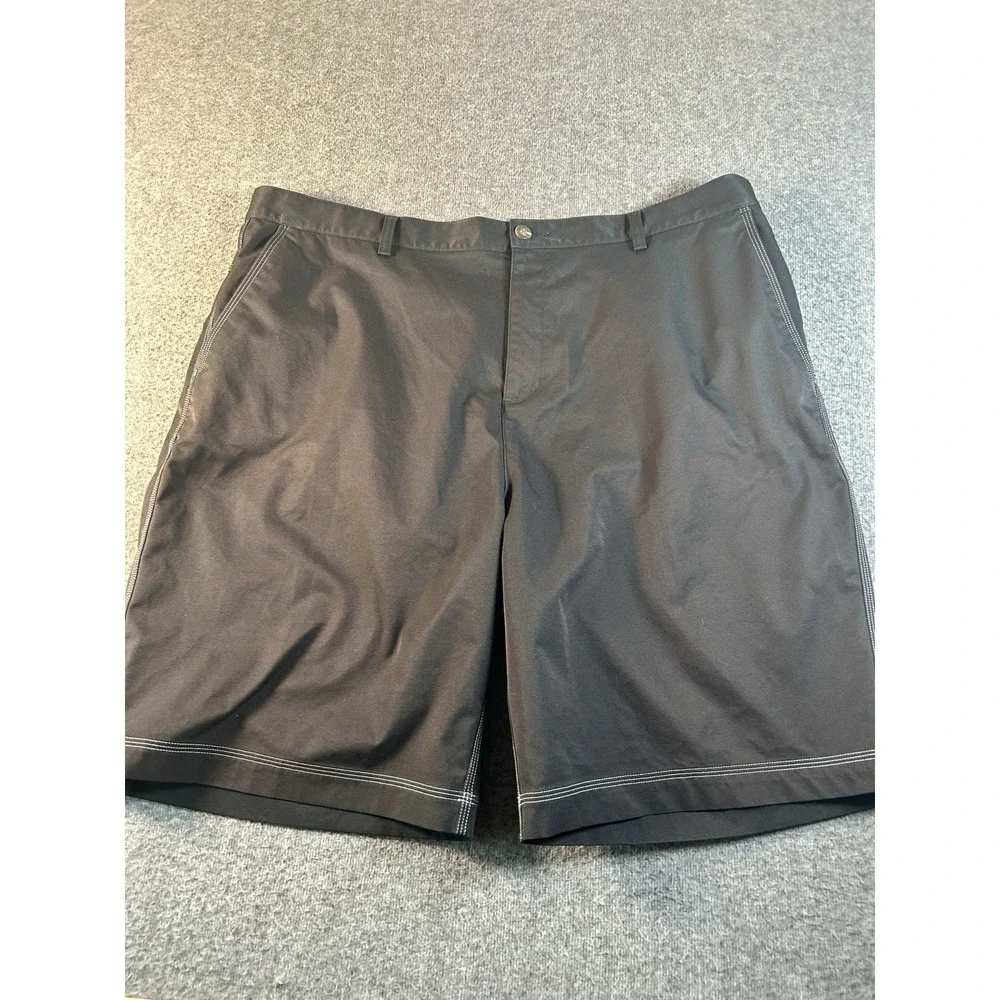 Adidas Golf Shorts Mens Size 42 Black Performance 3‎ Stripes Climacool Comfort